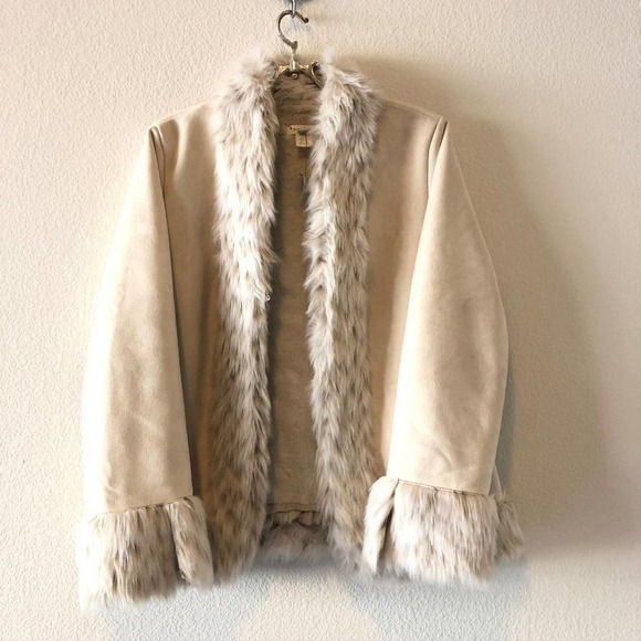 White House Black Market Jackets & Blazers - White House | Black Market  Ivory Faux Suede Coat